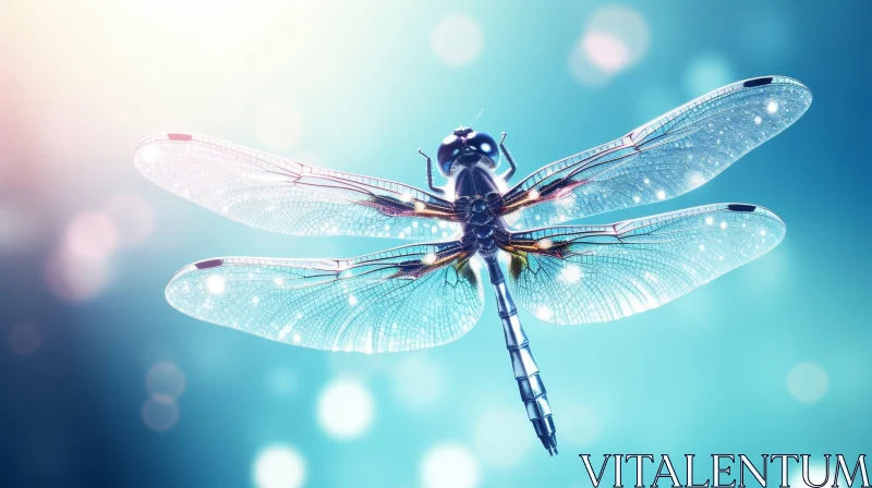 AI ART Dragonfly in Flight - Nature Photography