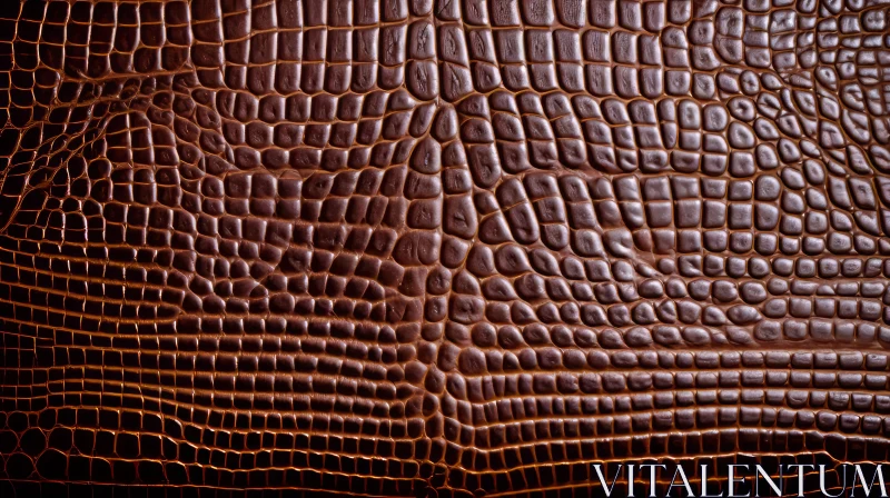 AI ART Luxurious Brown Crocodile Leather Texture