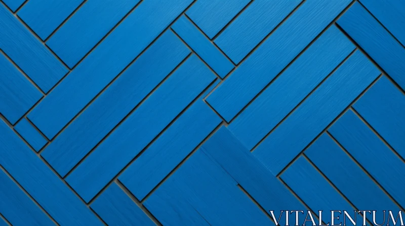 Blue Wooden Herringbone Pattern - Modern Stylish Design AI Image