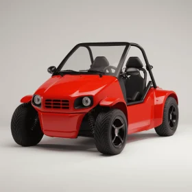 Exquisite Red Toy Car: A Photorealistic Rendering