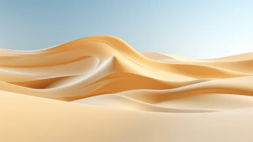 Serene Desert Sand Dunes in 3D