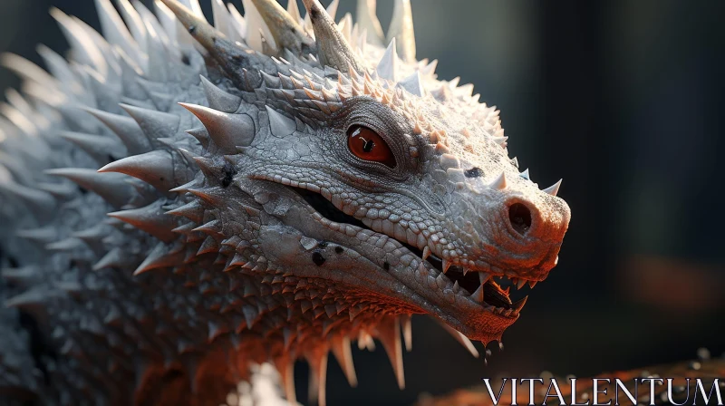 White Dragon Fantasy Digital Painting