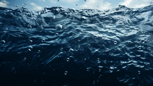 Deep Blue Water Surface View
