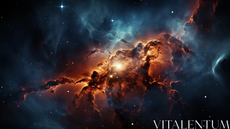 Enigmatic Nebula: A Cosmic Artistry AI Image