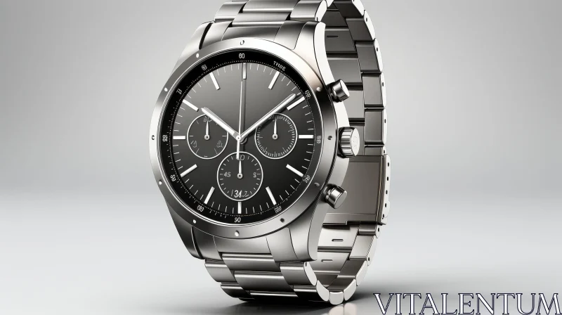 Luxury 3D Wristwatch Rendering AI Image