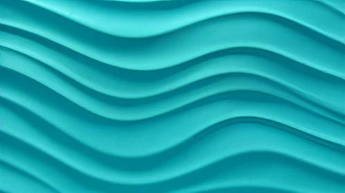 Tranquil Turquoise Wavy Pattern on White Background