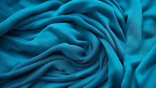 Turquoise Fabric Folded - Elegance in Motion