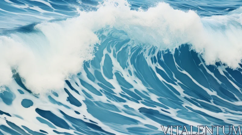 Powerful Wave Painting - Realistic Ocean Artwork AI Image