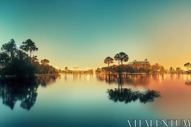 Breathtaking Sunrise in Orlando, Florida | Elegant Cityscapes AI Image