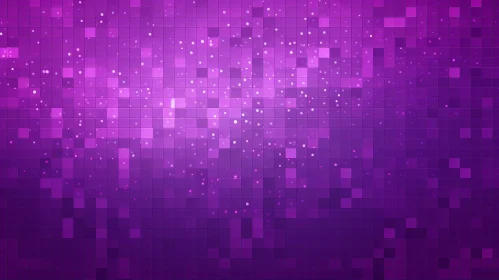 Enigmatic Purple Grid Background with Shimmering Particles