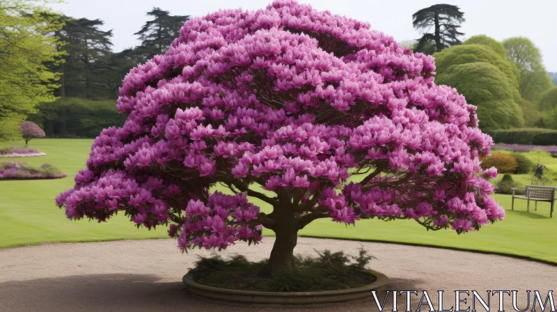 AI ART Magnificent Blooming Magnolia Tree in Nature