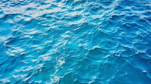 Blue Ocean Waves: Tranquil Sea View