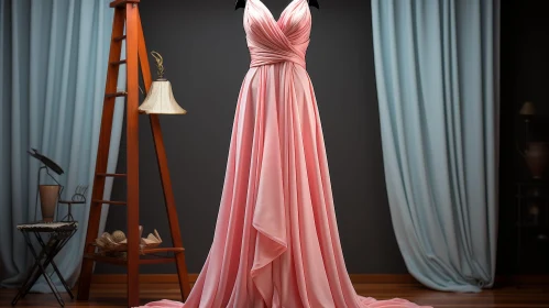 Pink Chiffon Evening Dress - Special Occasion Attire