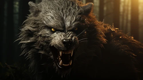 Sinister Werewolf Digital Painting