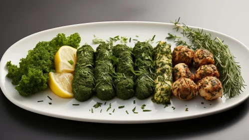 Delicious Green Vegetable Platter - Food Art