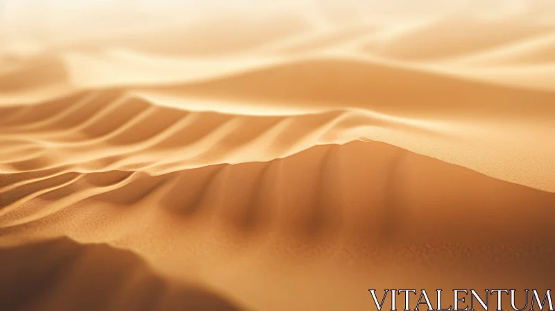 AI ART Sunlit Sand Dune in Desert