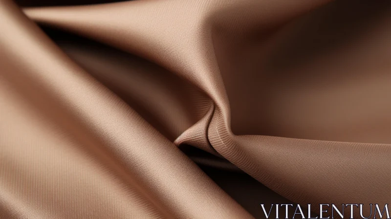Brown Silk Fabric Texture - Elegant Depth and Sheen AI Image