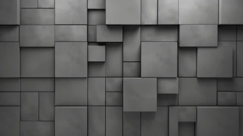 Abstract Concrete Wall with Square Tiles