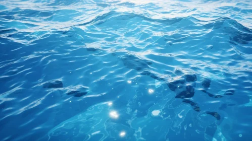 Tranquil Blue Ocean Surface