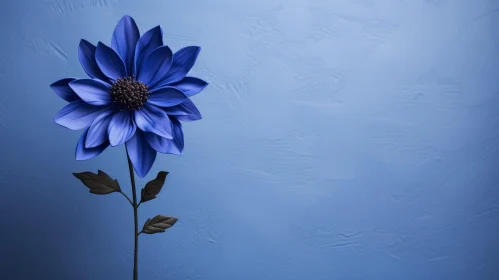 Blue Flower on Gradient Background