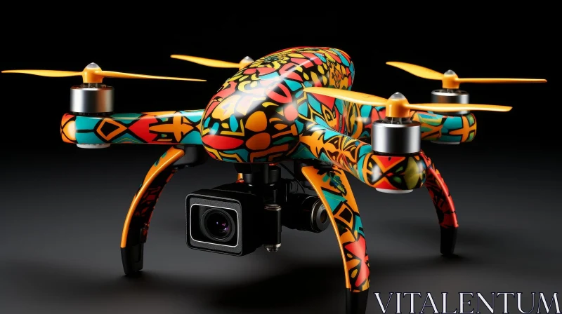 Colorful Drone with Camera - Aerial Photography Marvel AI Image