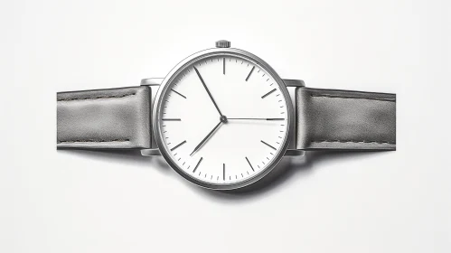 Elegant Minimalist Wristwatch Close-Up