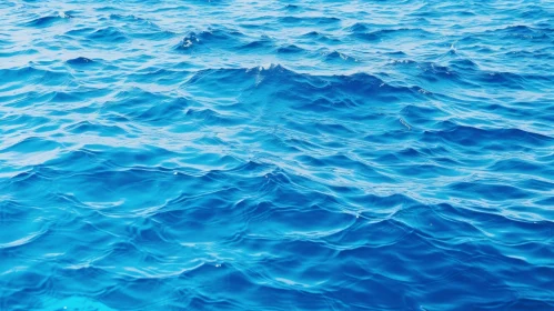 Blue Sea Water Ripple High Angle Vastness