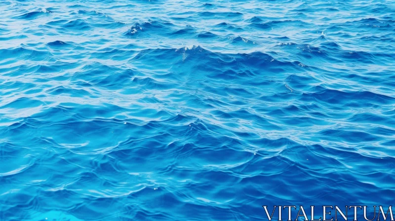 AI ART Blue Sea Water Ripple High Angle Vastness