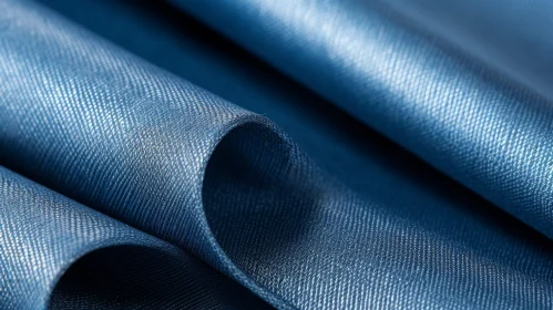 Elegant Dark Blue Fabric Texture with Wave-Like Pattern