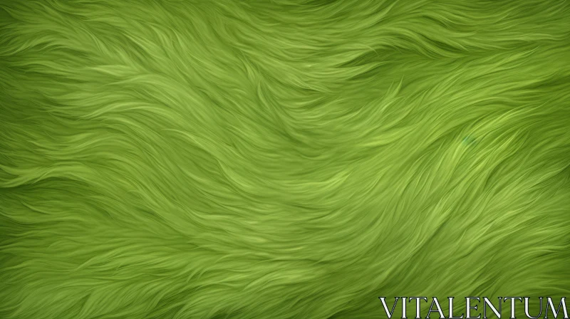 Green Fur Texture - Close-Up Image for Background Use AI Image