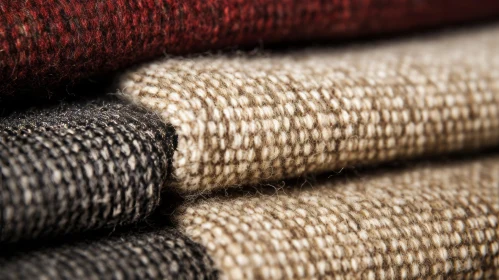 Cozy Woolen Blankets Stack