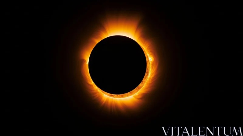 Solar Eclipse Phenomenon: Captivating Image of Nature's Power AI Image