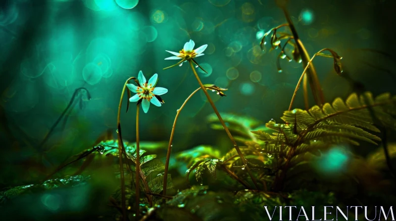 Elegant White Flower Close-up Photography AI Image