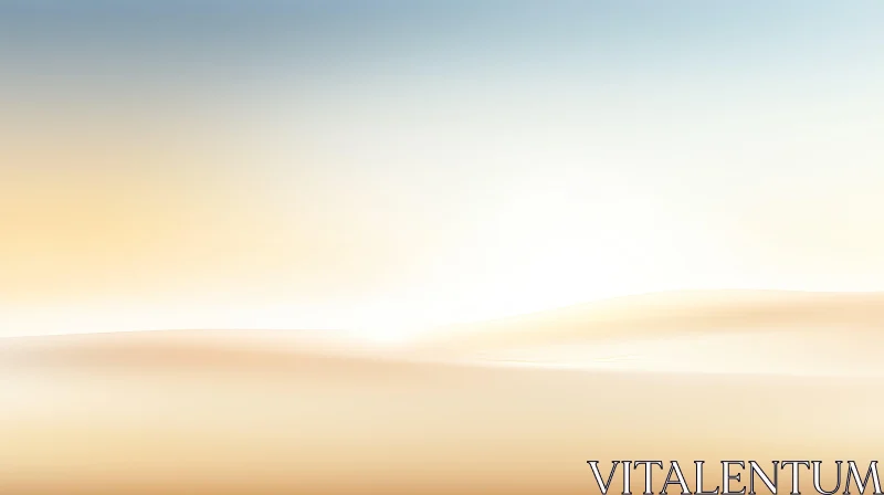 Soothing Desert Sunset Sand Dunes Landscape AI Image