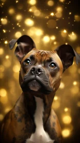 Curious Brown and White Boxer Dog - Captivating Portrait