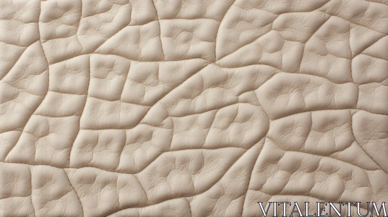 Luxurious Light Beige Textured Leather Close-Up AI Image