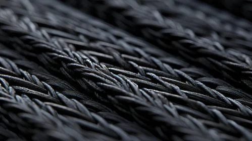 Sleek Black Carbon Fiber 3D Illustration