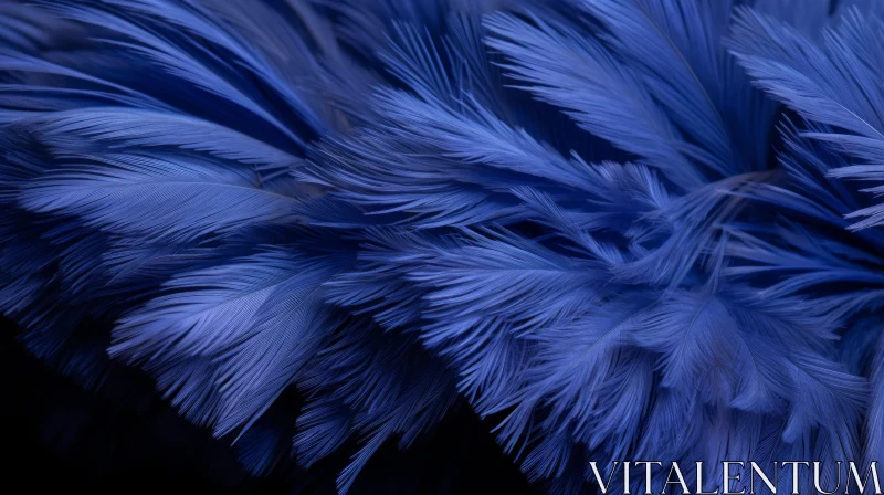Blue Chicken Feathers Background Texture AI Image