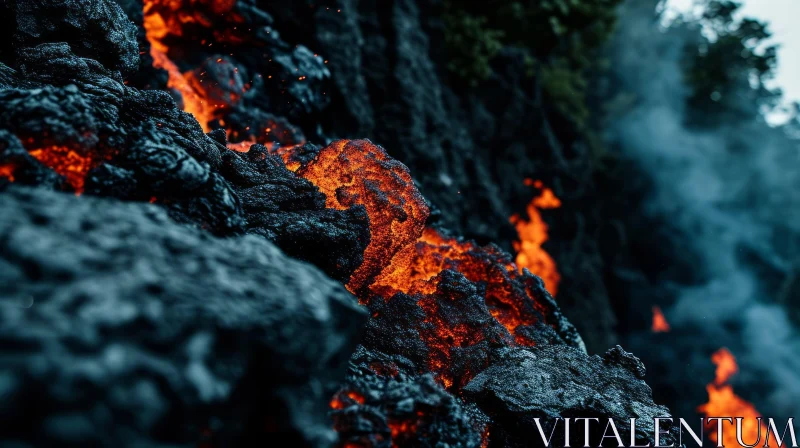 Erupting Volcano: Stunning Display of Nature's Power AI Image