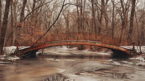 Frozen River Bridge Photography: Cold and Desolate Scene