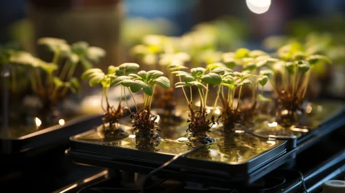 Hydroponic Garden Close-Up