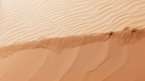 Sand Dune in Remote Desert - Natural Wonder Viewed from High Angle