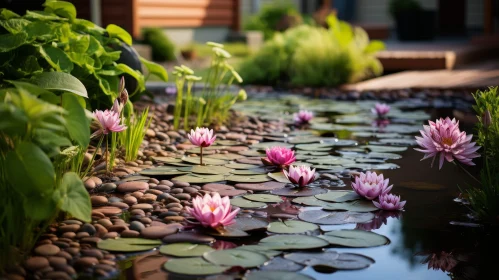 Tranquil Water Lily Pond - Natural Beauty Captured