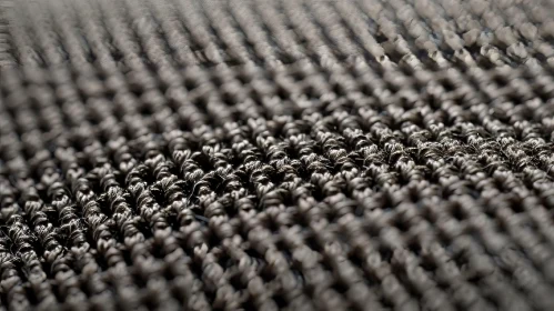 Black Polyester Fabric Close-Up: Textured Softness for Garments