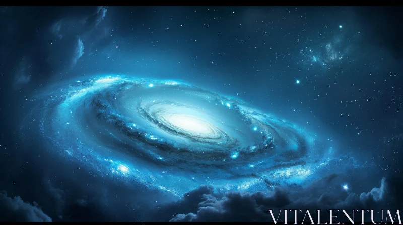 AI ART Spiral Galaxy - Stunning Universe Image