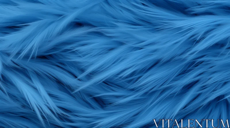 Blue Fur Texture - Soft and Fluffy AI Image