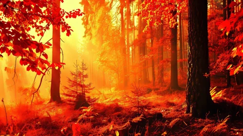 Enchanting Forest Landscape in Autumn