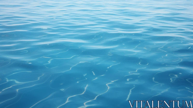 Ocean Blue Water Close-Up | Serene Waves and Sun Reflection AI Image
