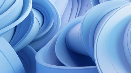 Blue Twisted Shapes Abstract Background