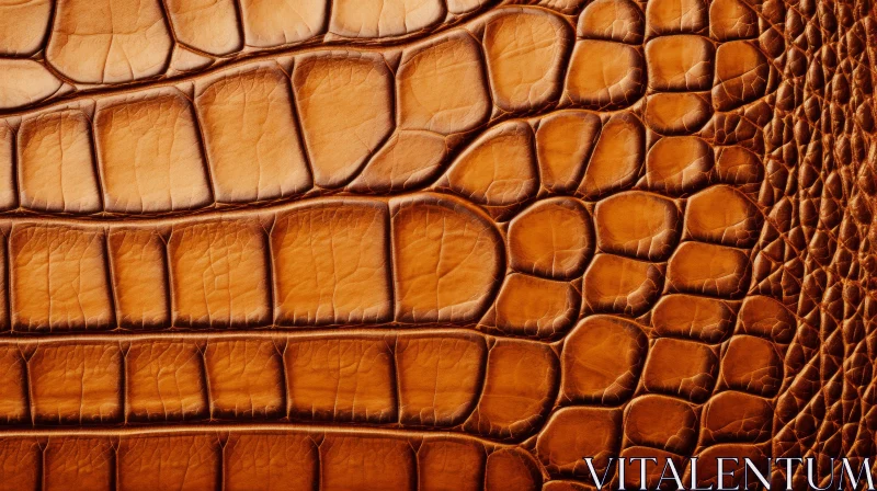 Brown Crocodile Skin Texture Close-Up AI Image